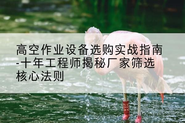 杜尔伯特剪叉式升降机厂家-高空作业设备选购实战指南-十年工程师揭秘厂家筛选核心法则